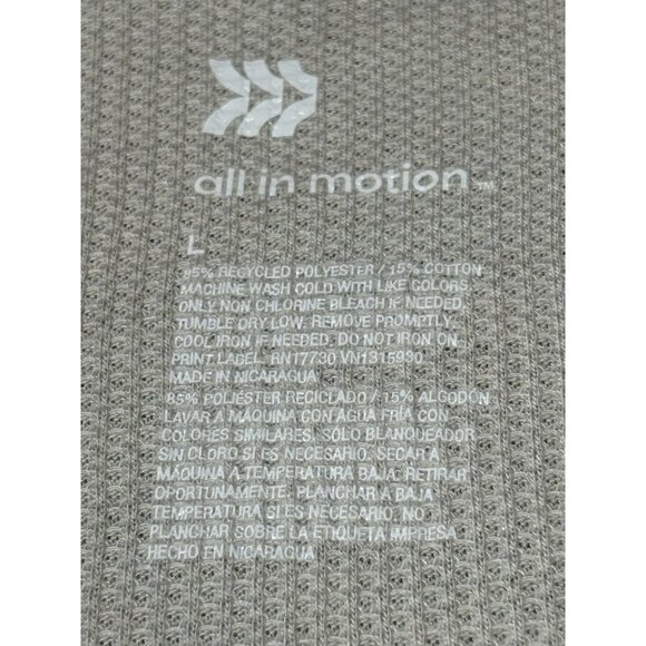 All In Motion Men’s Long Sleeve Waffle Knit Henley Size Large Light Gray - Picture 3 of 6